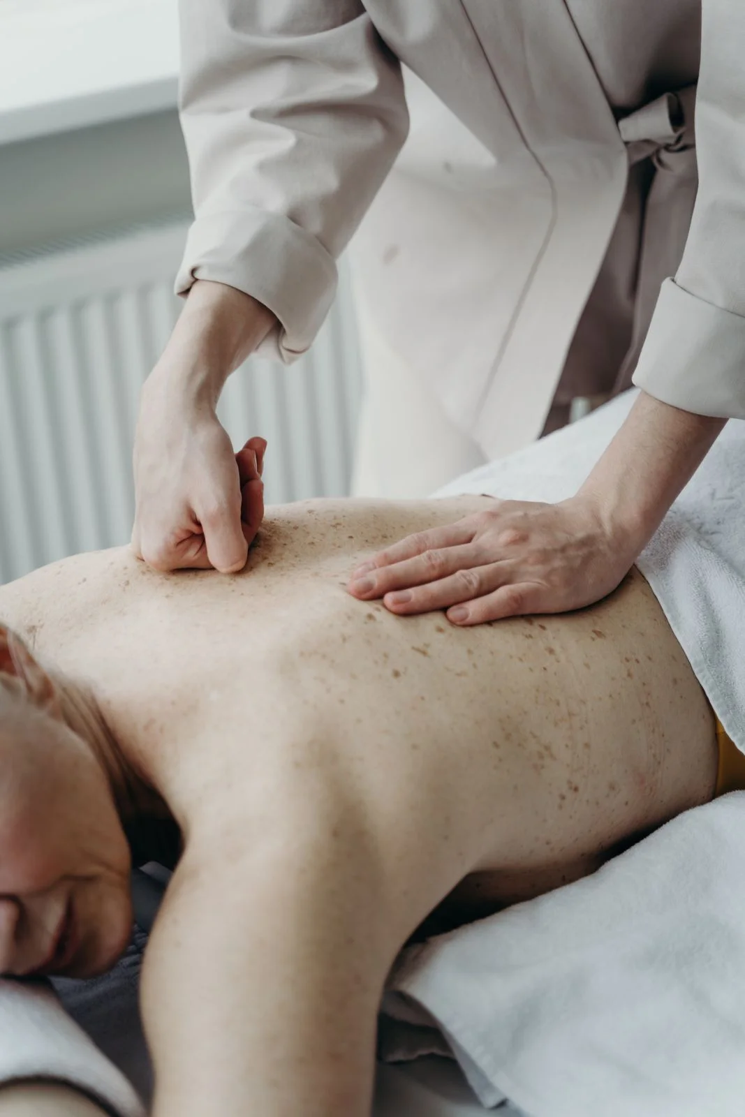 Hands-on back massage